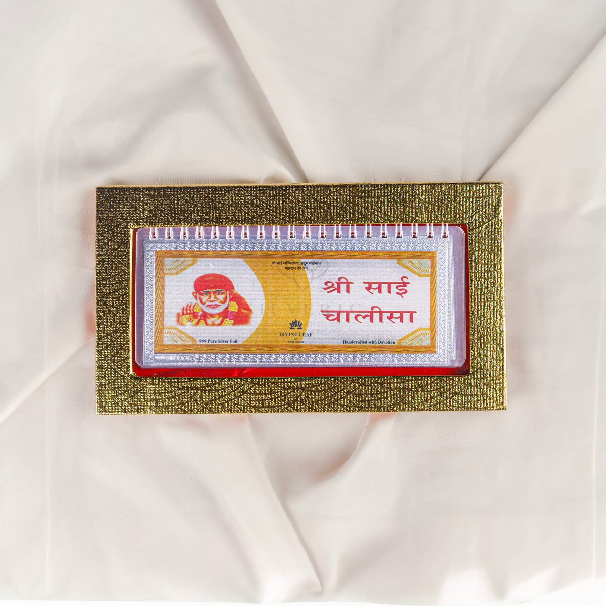 Divine Leaf™ –Sai Chalisa With Aarti  (999 Silver Foil Edition)