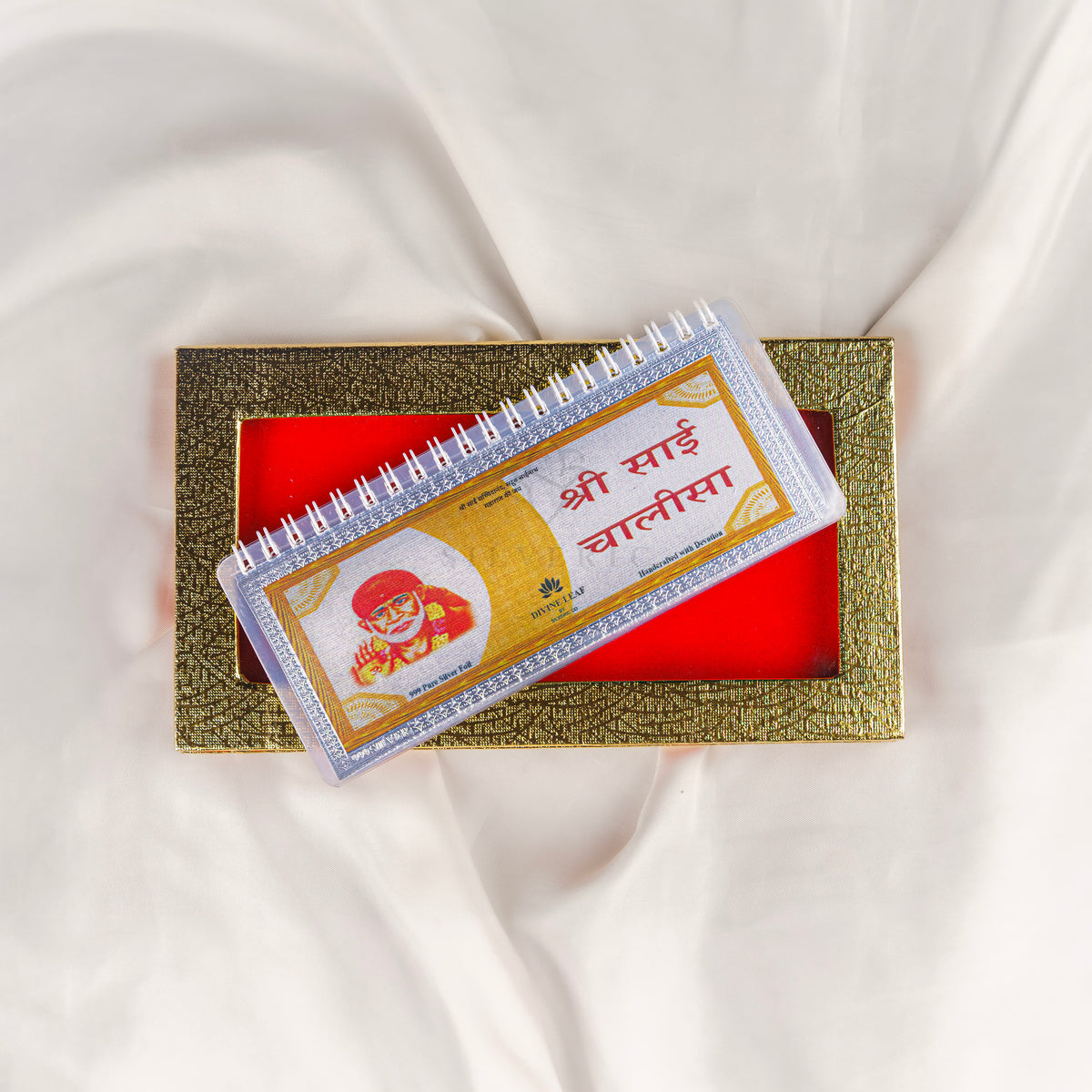 Divine Leaf™ –Sai Chalisa With Aarti  (999 Silver Foil Edition)