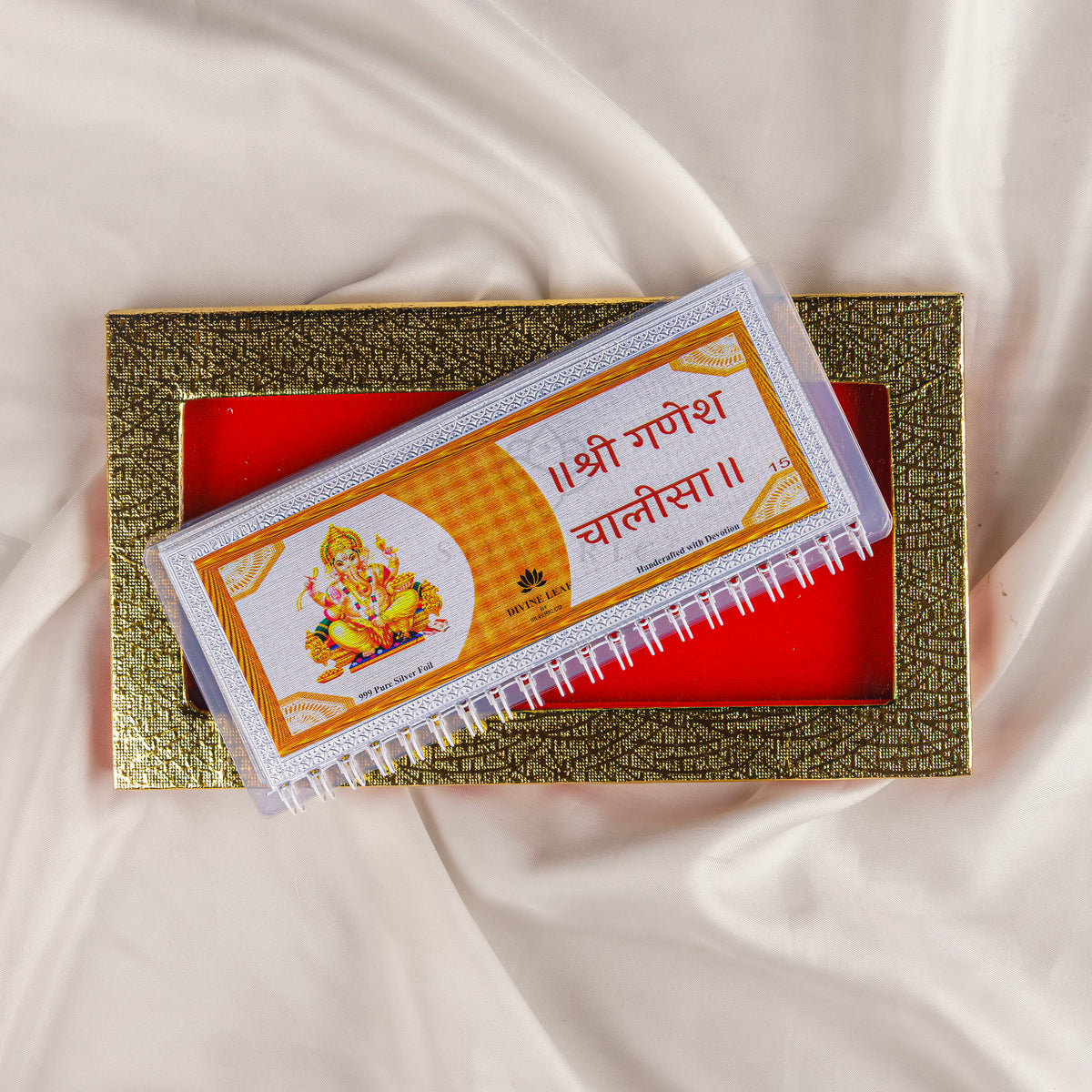 Divine Leaf™ – Sri Ganesh Chalisa With Aarti  (999 Silver Foil Edition)
