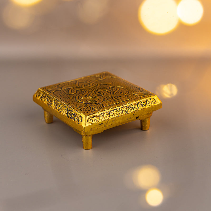 Multipurpose Brass Chowki for Temple Use