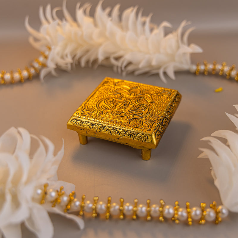 Multipurpose Brass Chowki for Temple Use