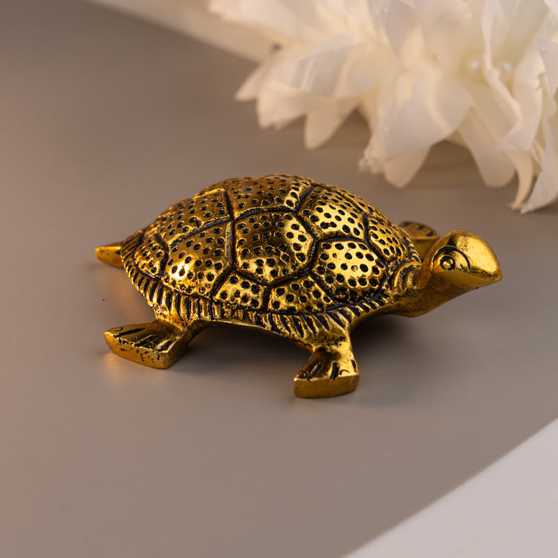 Brass Good Luck Tortoise with Kuber Yantra Inside