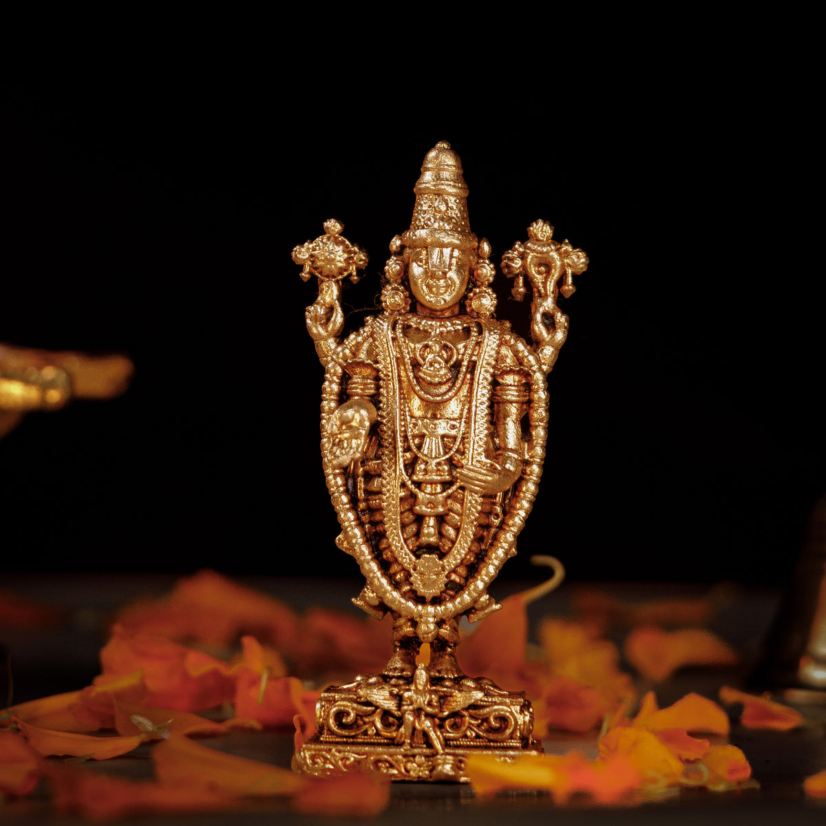 Pure Brass Lord Venkateswara (Balaji) Idol | Tirupati Balaji Murti for Wealth, Protection & Divine Blessings