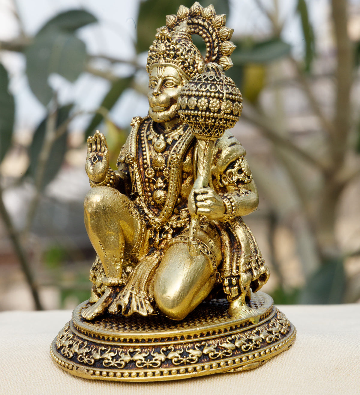 Pure Brass Lord Hanuman Idol  | Bajrang Bali Murti for Strength, Protection & Success
