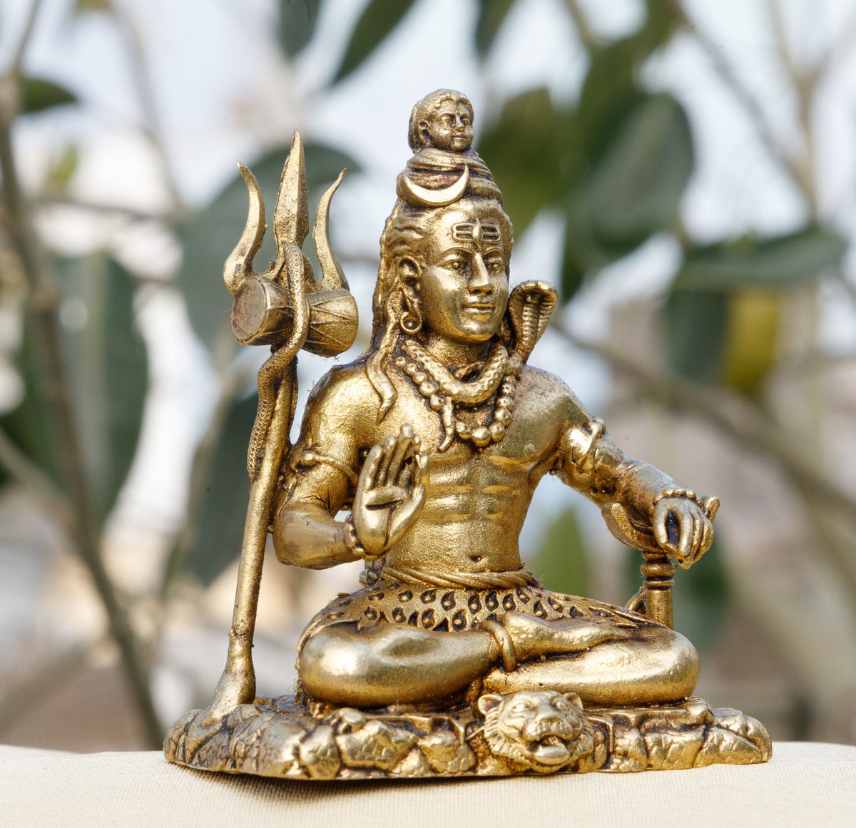Pure Brass Lord Shiva Idol | Mahadev Murti for Peace, Strength & Spiritual Protection