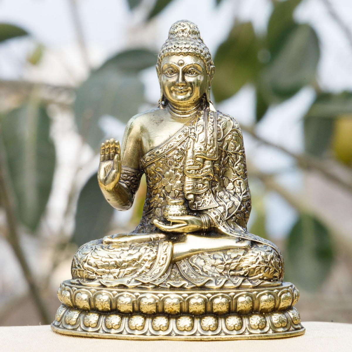 Pure Brass Lord Buddha Idol  | Meditating Buddha Murti for Peace, Positivity & Mindfulness