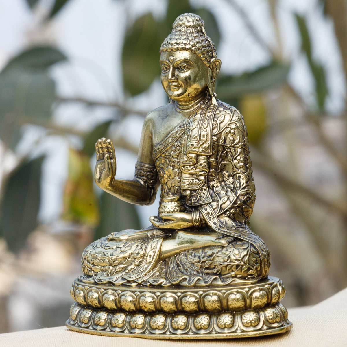 Pure Brass Lord Buddha Idol  | Meditating Buddha Murti for Peace, Positivity & Mindfulness
