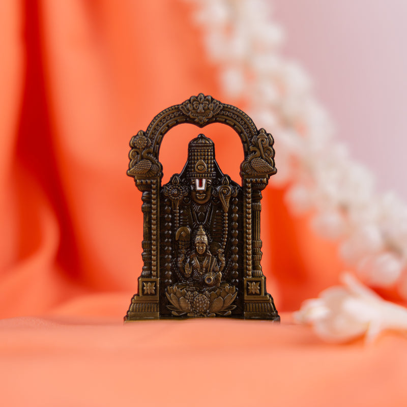 German Silver Lord Venkatesh Idol for Car Dashboard & Home Temple