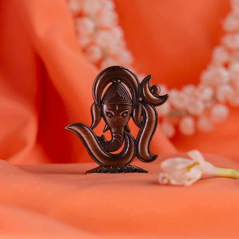 German Silver Modern Ganesha Idol – Elegant Ganpati Murti for Home, Office & Car Dashboard