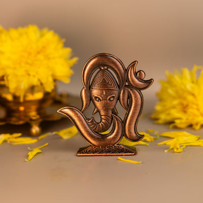 German Silver Modern Ganesha Idol – Elegant Ganpati Murti for Home, Office & Car Dashboard