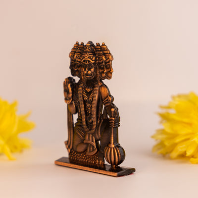 German Silver Panchmukhi Hanuman Idol – Powerful Hanuman Ji Murti for Home, Office & Car Dashboard