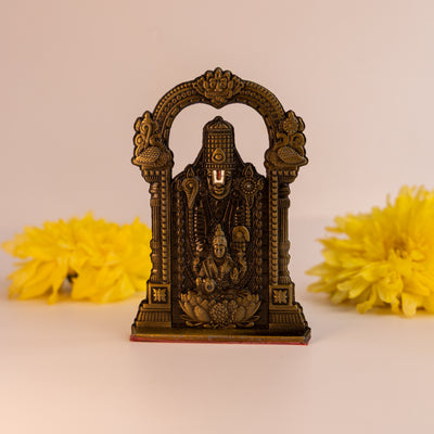 German Silver Lord Venkatesh Idol for Car Dashboard & Home Temple