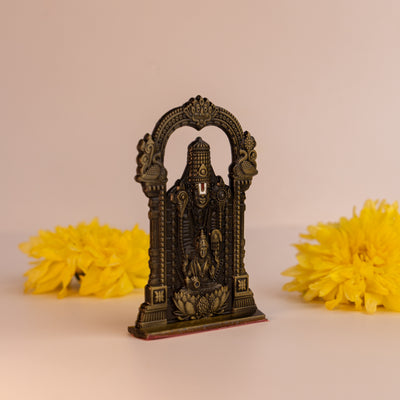 German Silver Lord Venkatesh Idol for Car Dashboard & Home Temple