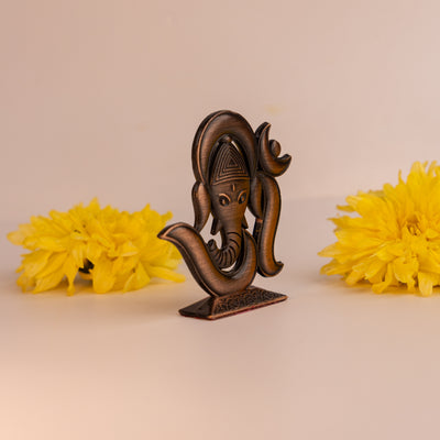 German Silver Modern Ganesha Idol – Elegant Ganpati Murti for Home, Office & Car Dashboard