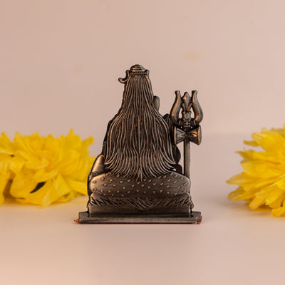German Silver Lord Shiva Idol – Murti for Home Temple & Car Dashboard
