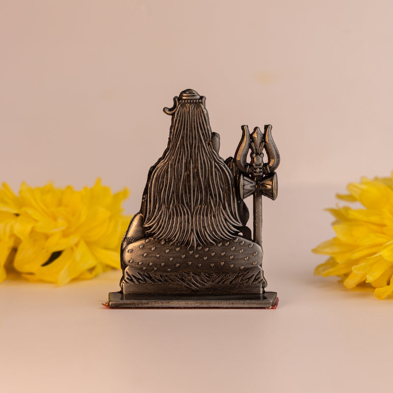 German Silver Lord Shiva Idol – Murti for Home Temple & Car Dashboard
