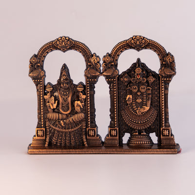 German Silver Laxmi Narayan Idol – Two-in-One Divine Murti for Home Temple & Car Dashboard