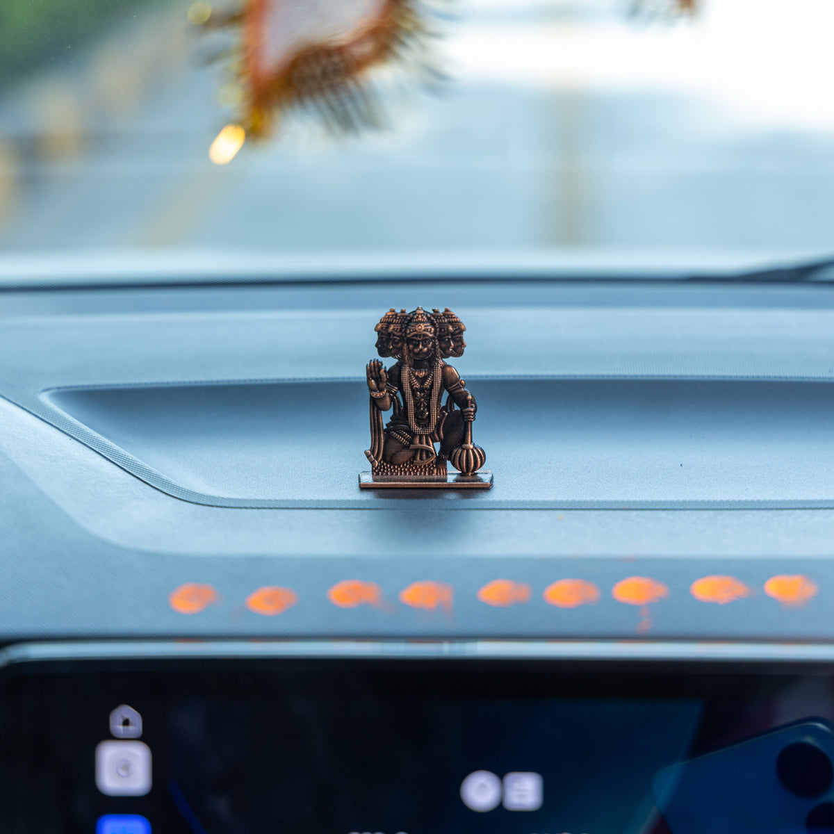 German Silver Panchmukhi Hanuman Idol – Powerful Hanuman Ji Murti for Home, Office & Car Dashboard