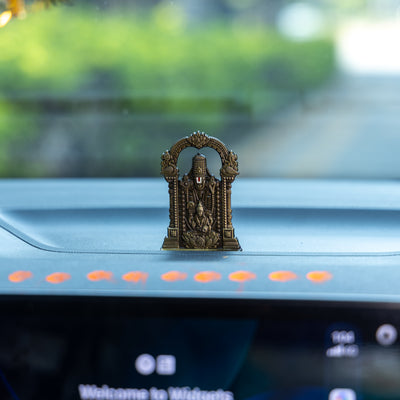 German Silver Lord Venkatesh Idol for Car Dashboard & Home Temple
