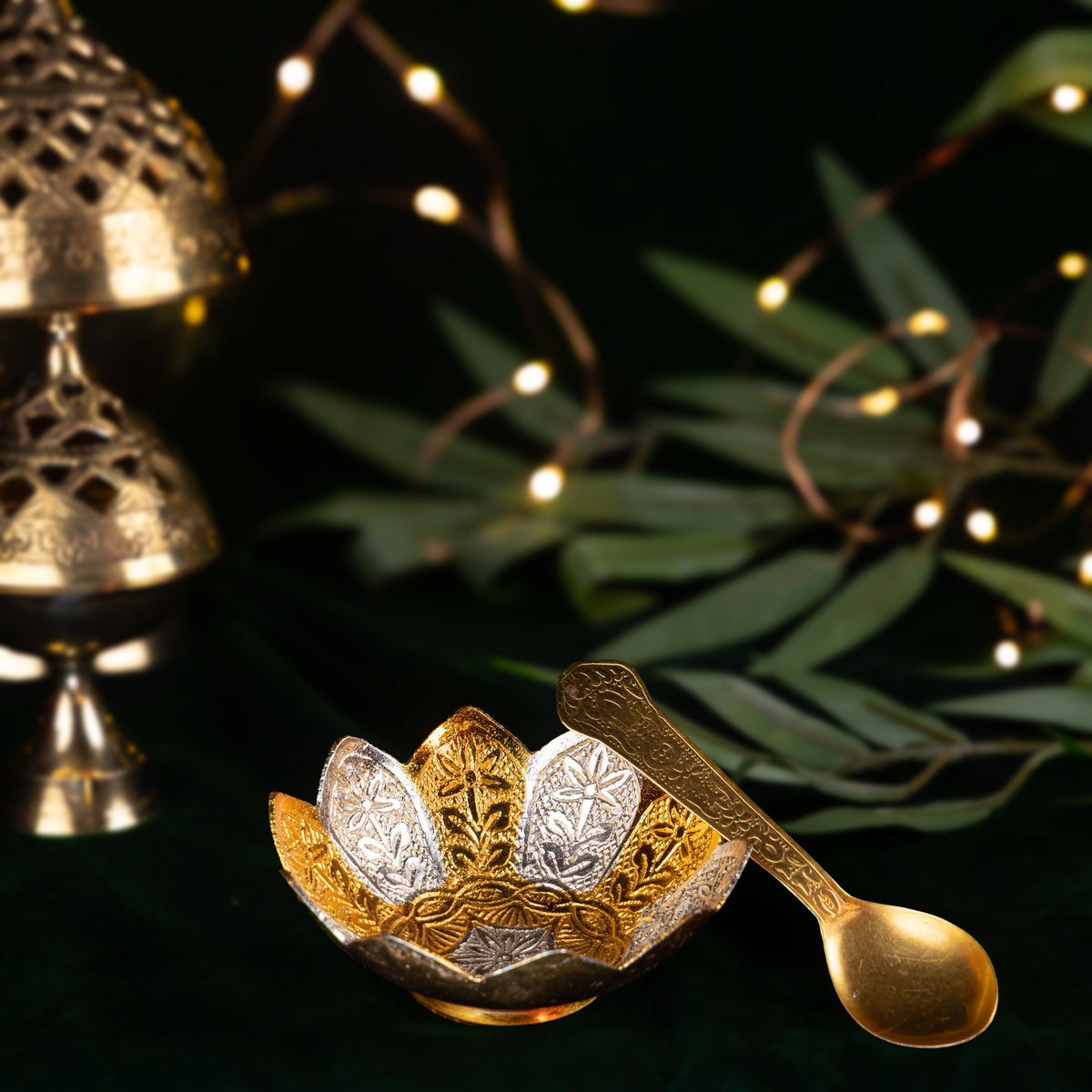 Gold & Silver Dry Fruit Bowl Set