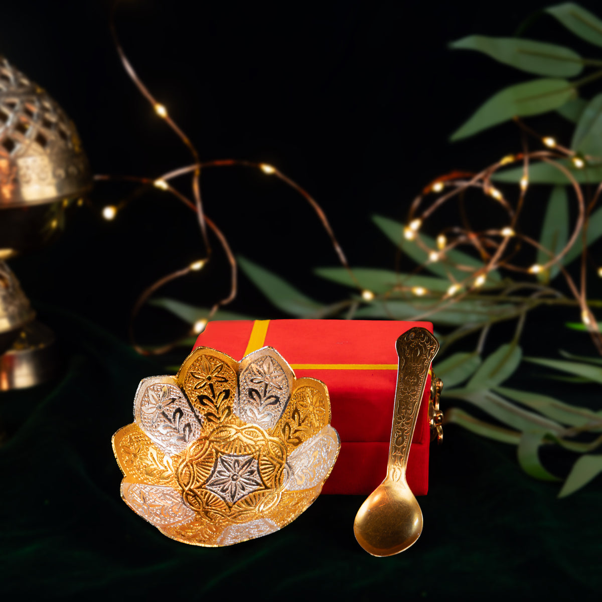 Gold & Silver Dry Fruit Bowl Set
