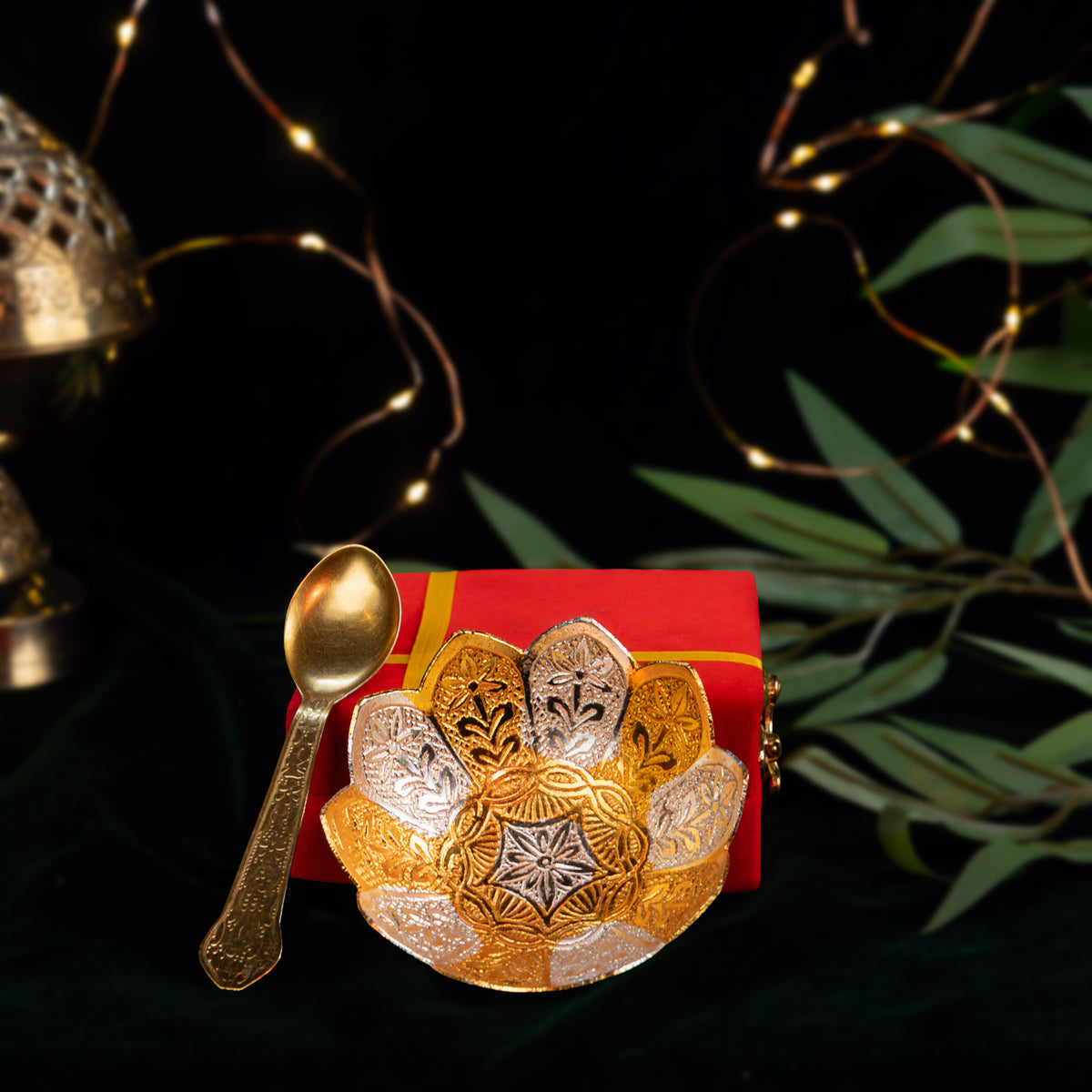 Gold & Silver Dry Fruit Bowl Set