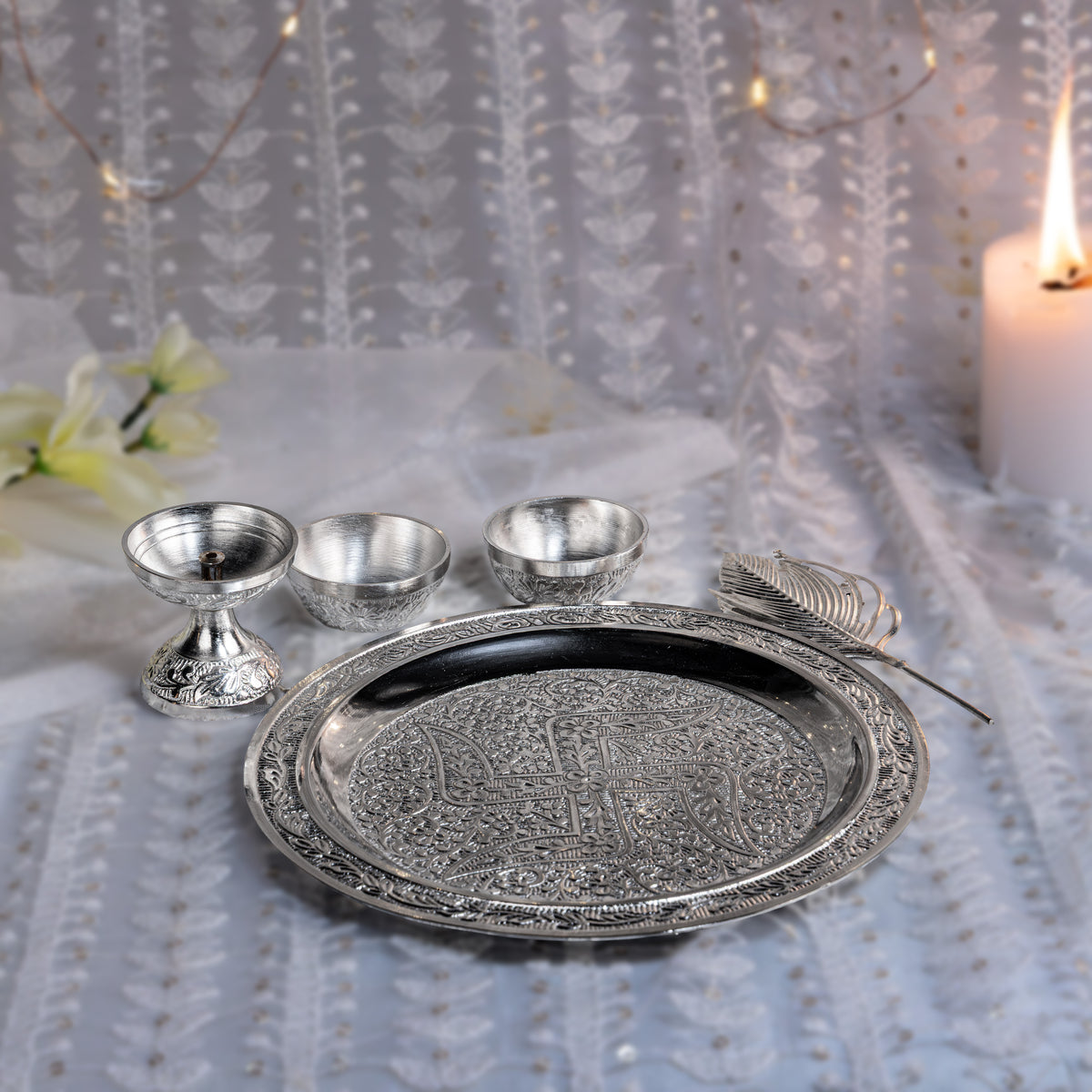Shubh Aarambh Pooja Thali Set