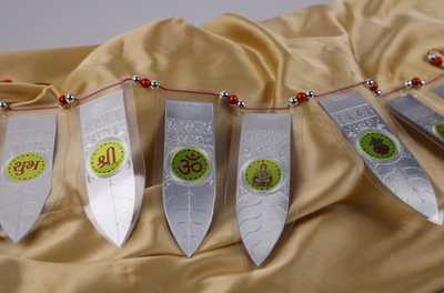 Pure 999 Silver Toran – Handcrafted Auspicious Wall Hanging with Traditional Symbols