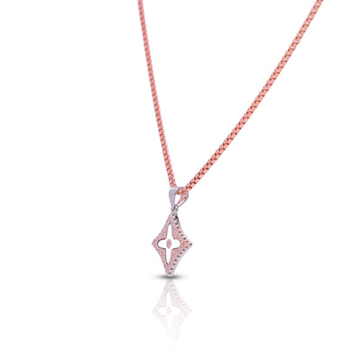Silver Rombus Shapes Set With Chain