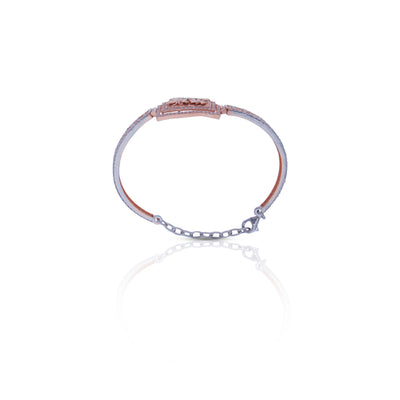 Silver Two-Tone Roman Dual Butterfly Bracelet For Her