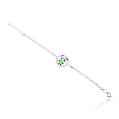 Silver Baby White Panda Bracelet