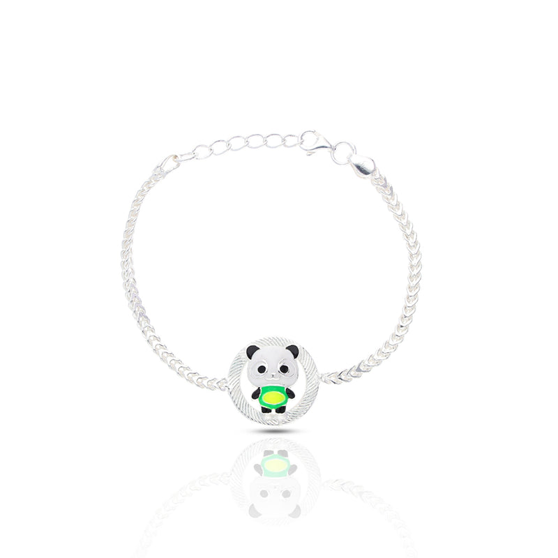 Silver Baby White Panda Bracelet