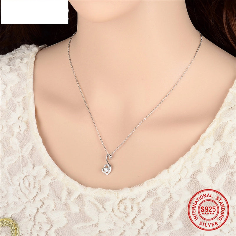 Silver Pendant For Girls Swan Design Birthday Gift For Girlfriend