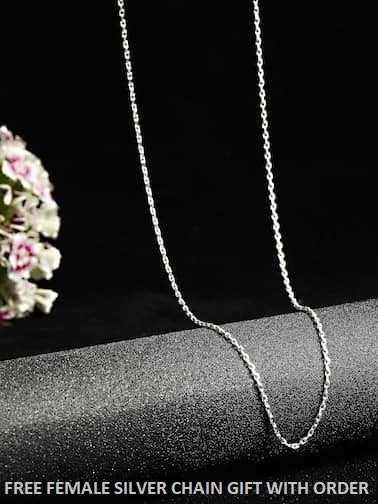 Silver Pendant For Girls Ring Heart Design