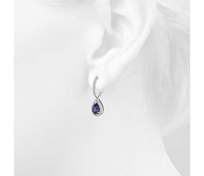 Zircon Drop Silver Earrings Perfect Gift For Wife