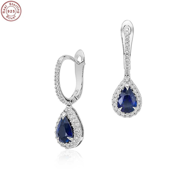 Zircon Drop Silver Earrings Perfect Gift For Wife